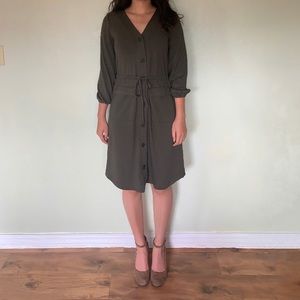 NWT Old Navy Olive Button Dress